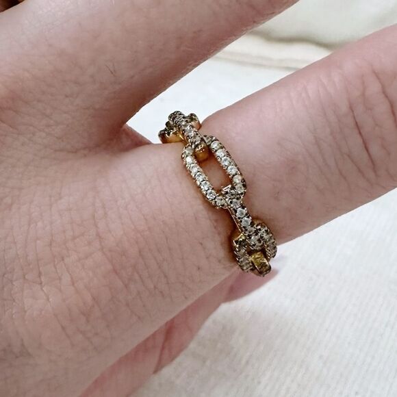 Gold Chain Link Women's Ring - Picture 1 of 2